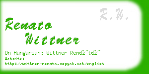 renato wittner business card